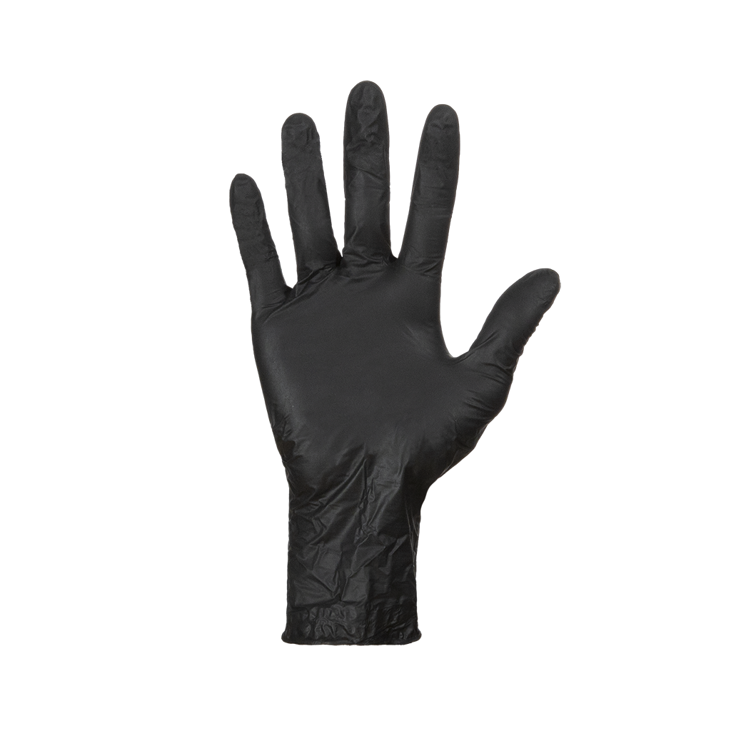 Industrial Grade Black Nitrile Gloves – 3.5mil