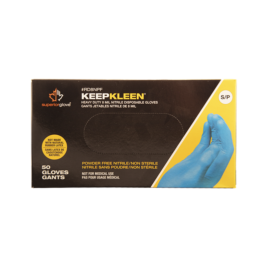 Industrial Grade Heavy Duty Nitrile Disposable Gloves - 8mil